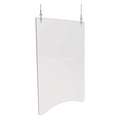 Deflecto Clear, Polycarbonate Hanging Barrier; 35-3/4" H x 23-3/4" W