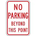 Parking, No Header, Recycled Aluminum, 18" x 12", With Mounting Holes, Top/Bottom Centered