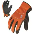 Ironclad High-Visibility Mechanics Glove, Embossed Synthetic Leather Palm Material, High Visibility Orange, X
