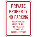 Parking Sign,24"H,18"W,Aluminum