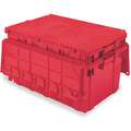 Buckhorn Attached Lid Container, Red, 12-1/2"H x 27"L x 16-15/16"W, 1EA