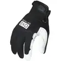 Ironclad Leather Mechanics Gloves, Genuine Goatskin Leather Palm Material, Black/White, L, PR 1