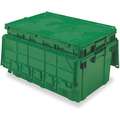 Buckhorn Attached Lid Container, Green, 12-1/2"H x 27"L x 16-15/16"W, 1EA