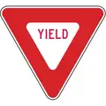 High Intensity Prismatic Recycled Aluminum Yield Sign, 12" H x 12" W