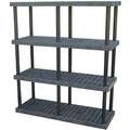 Plastic Shelving,Open,75"H,4