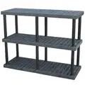Structural Plastics Freestanding, Plastic Shelving; 470 lb. per Shelf, Weight Capacity, 24" D x 51" H x 66" W, Black