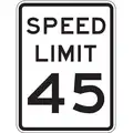 Lyle High Intensity Prismatic Recycled Aluminum Speed Limit Sign; 24" H x 18" W, Speed Limit 45