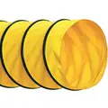 15 ft. Neoprene-Coated Polyester Fabric Blower Hose with Cuffs with 8.5" Bend Radius, Yellow/Black