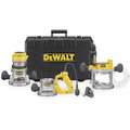 Dewalt Router: Mid-Size, Fixed and Plunge Base, 2.25 hp, Variable Speed, 24,000 RPM, D-Handle