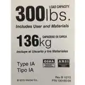 Werner Duty Rating Label Replacement, 300 lb.: Fits Werner Brand