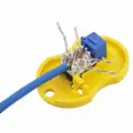 Hubbell Premise Wiring Modular Jack, Blue, Plastic, Series: Standard, Cable Type: Category 6