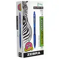 Zebra Pen Ballpoint Pen: Blue, 1 mm Pen Tip, Retractable, Includes Pen Cushion, Plastic, Pocket Clip, 12 PK
