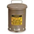 6 Gal Oily Waste Can,Silver