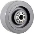 3" Caster Wheel, 200 lb. Load Rating, Wheel Width 1-1/4", Rubber, Fits Axle Dia. 3/8"