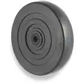 4" Caster Wheel, 115 lb. Load Rating, Wheel Width 1", Rubber, Fits Axle Dia. 5/16"