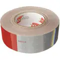 Oralite Conspicuity Tape, Red/Silver, 2" x 150 ft., 11" Red, 7" Silver