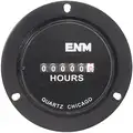 ENM Hour Meter, 10 to 80VDC Operating Voltage, Number of Digits: 6, Round Bezel Face Shape