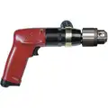 1.0 HP Industrial Duty Keyed Air Drill, Pistol Style, 1/2" Chuck Size