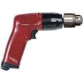 Chicago Pneumatic 1.0 HP Industrial Duty Keyed Air Drill, Pistol Style, 3/8" Chuck Size