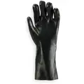 Chemical Resistant Gloves, Size L, 12"L, Black, 1 PR