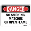 Lyle Danger No Smoking Sign, Sign Format Traditional OSHA, No Smoking, Matches Or Open Flame