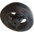 6" Caster Wheel, 500 lb. Load Rating, Wheel Width 2", Mold-on Rubber, Fits Axle Dia. 1/2"