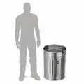 Tough Guy Behrens 31 gal. Round Open Top Utility Trash Can, 27"H, Silver