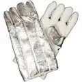 Heat Resistant Gloves, Z-Flex Aluminized Back, Zetex Texturized Fiberglass Palm, 3000&deg;F Radient, 10