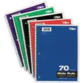 Tops Notebook: 8 in x 10-1/2 in Sheet Size, Legal, White, 70 Sheets, 0% Recycled Content, Assorted