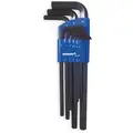 Long L-Shaped Metric Black Oxide Hex Key Set, Number of Pieces: 9