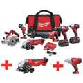 Milwaukee M18 Cordless Combination Kit, 18.0 Voltage, Number of Tools 7