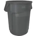 BRUTE 32 gal. Round Open Top Utility Trash Can, 27-1/4"H, Black