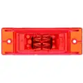 Truck-Lite Clearance Marker Lamp, 21 Series, LED, Red Rectangular, 8 Diode, PC Rated, 2 Screw, Fit 'N Forget M/C, 12V, 21275R