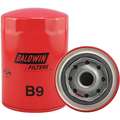 Spin-On Oil Filter, Length: 5-3/8", Outside Dia.: 3-11/16", Micron Rating: 18, Manufacturer Number: B9