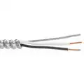 250 ft. Solid Metal Clad Armored Cable; Conductors: 2 with Bare AL Ground, 14 AWG Wire Size, Silver