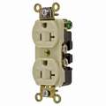 Hubbell Wiring Device-Kellems 20A Industrial Receptacle, Ivory; Tamper Resistant: No