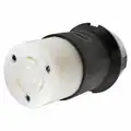 Hubbell Wiring Device-Kellems 30 Amp Industrial Grade Locking Connector, L5-30R NEMA Configuration, Black/White