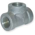 Galvanized Malleable Iron Tee, 1/4" Pipe Size, FNPT Connection Type