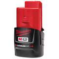 Milwaukee Battery: Milwaukee, M12 REDLITHIUM, Li-Ion, 1 Batteries Included, 1.5 Ah, CP, (1) Battery