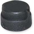 Round Cap: Malleable Iron, 1 1/4" Pipe Size, Female NPT