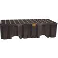 Condor 66 gal. Polyethylene Drum Spill Containment Pallet for 2 Drums; Drain Included: No