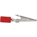 Insulated-Red Alligator Clamp Crimp Style 2 3/8'