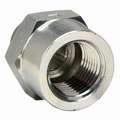 Reducing Hex Coupling: 316 Stainless Steel, 1/2" x 3/8" Fitting Pipe Size, 1 1/2" Overall Lg