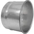 Stainless Steel Hose Adapter, 4" Duct Fitting Diameter, 4" Duct Fitting Length