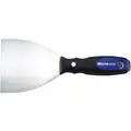 Flexible Putty Knife with 4" Stainless Steel Blade, Black/Blue