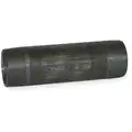 1-1/4" Black Steel Nipple, 6" Overall Pipe Length, Threaded on Both Ends, Seamless, Pipe Schedule 80
