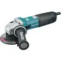 Makita Angle Grinder, 4-1/2" Wheel Dia., 12 Amps, 120VAC, 2800 to 11,000 No Load RPM, Slide Switch