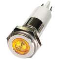 Flat Indicator Light, LED Lamp Type, 12 VDC Voltage, 10 mm Mounting Dia. Size