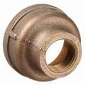Reducing Coupling: Red Brass, 1 1/4" x 1" Pipe Size, Female NPT x Female NPT, Class 125