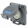 Hubbell Wiring Device-Kellems Gray Watertight Locking Receptacle, 30 Amps, 250VAC Voltage, NEMA Configuration: L6-30R
